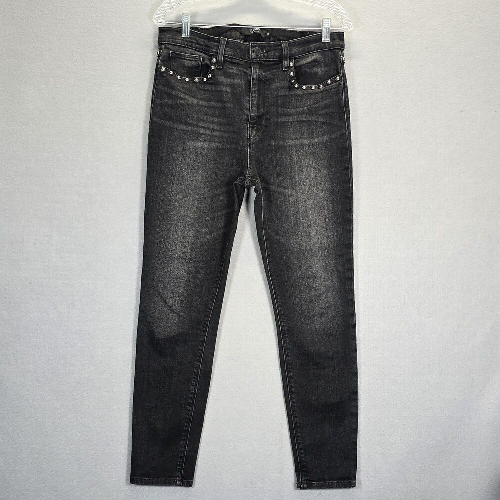 Hudson Barbara Super Skinny Jeans Womens Studded Pockets Size 32 ( 32 X 25.5)